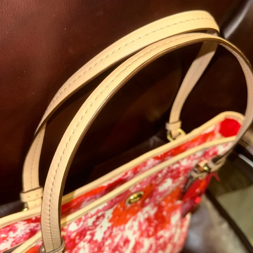 New Coach Peyton Floral Leather Zip Top Tote **Read description** - Picture 9 of 16